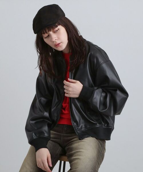 tk.TAKEO KIKUCHI / ティーケー タケオキクチ レザーブルゾン・ジャケット | シンセティックレザー MA－1 | 詳細11