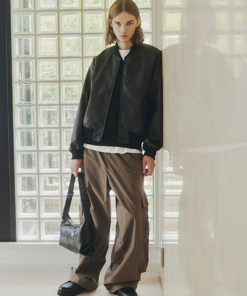 tk.TAKEO KIKUCHI / ティーケー タケオキクチ レザーブルゾン・ジャケット | シンセティックレザー MA－1 | 詳細18