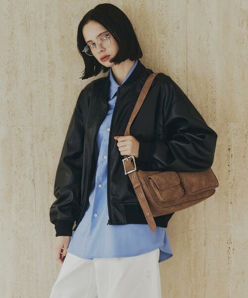 tk.TAKEO KIKUCHI / ティーケー タケオキクチ レザーブルゾン・ジャケット | シンセティックレザー MA－1 | 詳細23