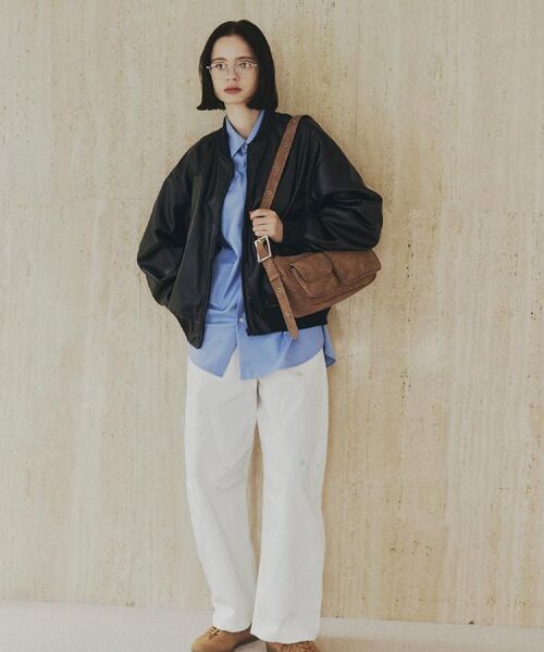 tk.TAKEO KIKUCHI / ティーケー タケオキクチ レザーブルゾン・ジャケット | シンセティックレザー MA－1 | 詳細24