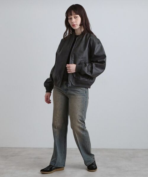 tk.TAKEO KIKUCHI / ティーケー タケオキクチ レザーブルゾン・ジャケット | シンセティックレザー MA－1 | 詳細27