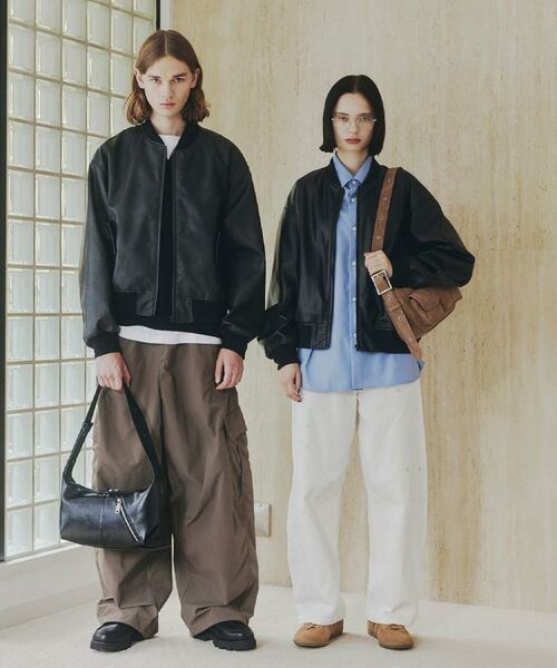 tk.TAKEO KIKUCHI / ティーケー タケオキクチ レザーブルゾン・ジャケット | シンセティックレザー MA－1 | 詳細28