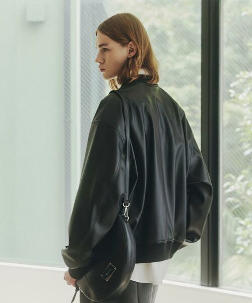 tk.TAKEO KIKUCHI / ティーケー タケオキクチ レザーブルゾン・ジャケット | シンセティックレザー MA－1 | 詳細3