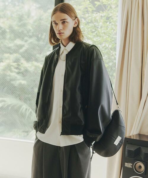 tk.TAKEO KIKUCHI / ティーケー タケオキクチ レザーブルゾン・ジャケット | シンセティックレザー MA－1 | 詳細4