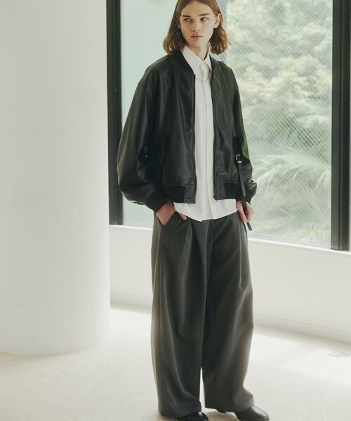 tk.TAKEO KIKUCHI / ティーケー タケオキクチ レザーブルゾン・ジャケット | シンセティックレザー MA－1 | 詳細5