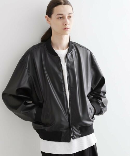 tk.TAKEO KIKUCHI / ティーケー タケオキクチ レザーブルゾン・ジャケット | シンセティックレザー MA－1 | 詳細6