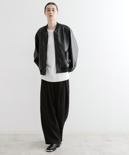 tk.TAKEO KIKUCHI / ティーケー タケオキクチ レザーブルゾン・ジャケット | シンセティックレザー MA－1 | 詳細8