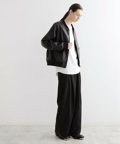 tk.TAKEO KIKUCHI / ティーケー タケオキクチ レザーブルゾン・ジャケット | シンセティックレザー MA－1 | 詳細9