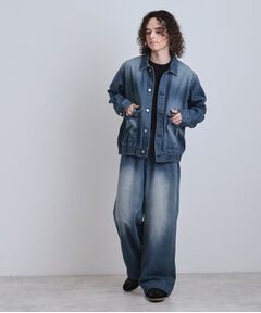 tk.TAKEO KIKUCHI / ティーケー タケオキクチ Gジャン・デニムジャケット | 【上下2点セット】デニムブルゾン＋ワイドデニムパンツ