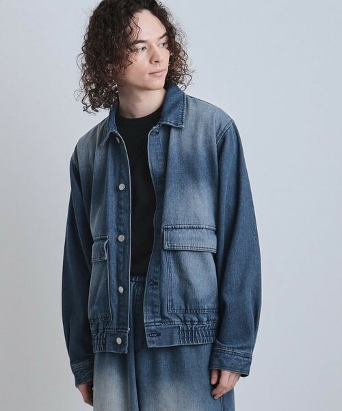 tk.TAKEO KIKUCHI / ティーケー タケオキクチ Gジャン・デニムジャケット | 【上下2点セット】デニムブルゾン+ワイドデニムパンツ | 詳細15
