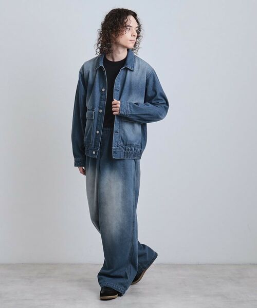 tk.TAKEO KIKUCHI / ティーケー タケオキクチ Gジャン・デニムジャケット | 【上下2点セット】デニムブルゾン+ワイドデニムパンツ | 詳細19