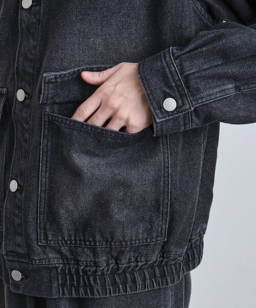 tk.TAKEO KIKUCHI / ティーケー タケオキクチ Gジャン・デニムジャケット | 【上下2点セット】デニムブルゾン+ワイドデニムパンツ | 詳細27