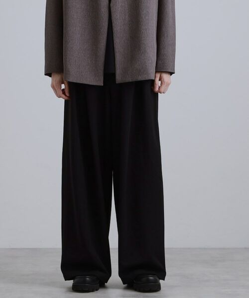tk.TAKEO KIKUCHI / ティーケー タケオキクチ パンツ | 【スーパーワイドバギースラックスパンツ(ブラック(019))