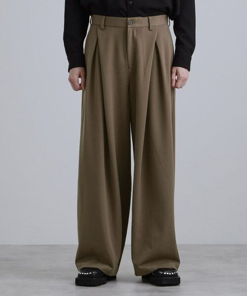 tk.TAKEO KIKUCHI / ティーケー タケオキクチ パンツ | 【スーパーワイドバギースラックスパンツ(トープ(054))