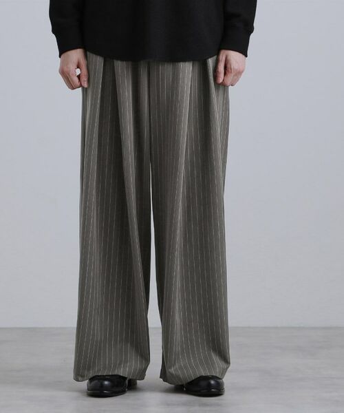 tk.TAKEO KIKUCHI / ティーケー タケオキクチ パンツ | 【スーパーワイドバギースラックスパンツ(チャコールグレー(313))
