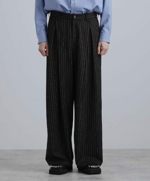 tk.TAKEO KIKUCHI / ティーケー タケオキクチ パンツ | 【スーパーワイドバギースラックスパンツ(ブラック(319))