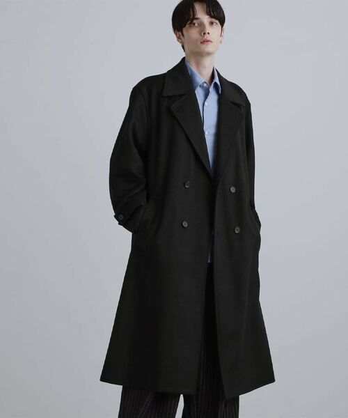 tk.TAKEO KIKUCHI / ティーケー タケオキクチ その他アウター | ダブルオーバーチェスターコート(ブラック(019))