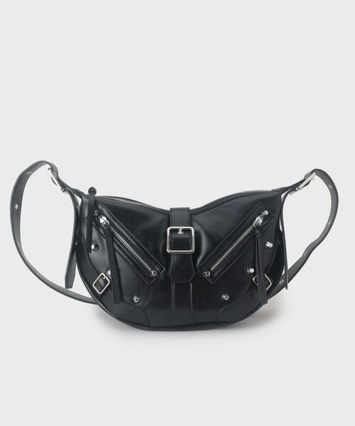 tk.TAKEO KIKUCHI / ティーケー タケオキクチ ショルダーバッグ | 【FANCYシリーズ】スタッズクレセントショルダーバッグ | 詳細1