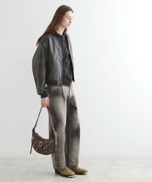 tk.TAKEO KIKUCHI / ティーケー タケオキクチ ショルダーバッグ | 【FANCYシリーズ】スタッズクレセントショルダーバッグ | 詳細11