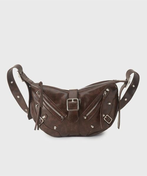 tk.TAKEO KIKUCHI / ティーケー タケオキクチ ショルダーバッグ | 【FANCYシリーズ】スタッズクレセントショルダーバッグ | 詳細14