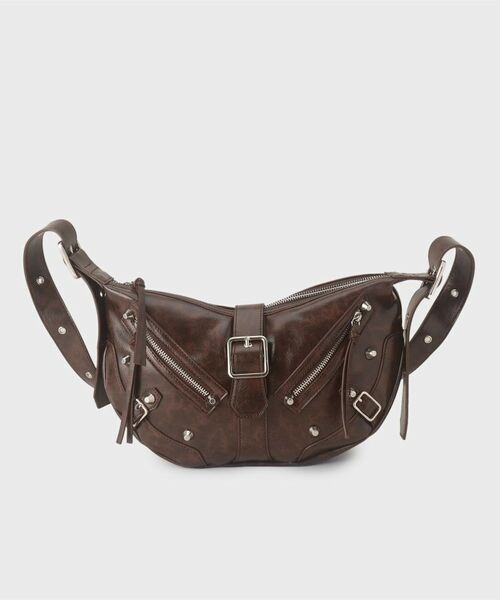 tk. TAKEO KIKUCHI/ティーケー タケオキクチ 【FANCYシリーズ】スタッズクレセントショルダーバッグ ブラウン(044) 00 tk. TAKEO KIKUCHI/ティーケー タケオキクチ 【FANCYシリーズ】スタッズクレセントショルダーバッグ ブラウン(044) 00