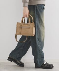 tk.TAKEO KIKUCHI / ティーケー タケオキクチ ショルダーバッグ | 【FANCYシリーズ】スタッズスクエアボストンバッグ