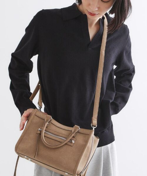 tk.TAKEO KIKUCHI / ティーケー タケオキクチ ショルダーバッグ | 【FANCYシリーズ】スタッズスクエアボストンバッグ | 詳細11