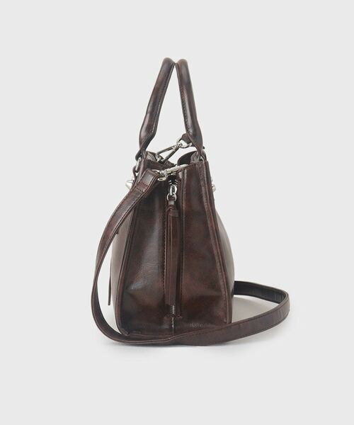 tk.TAKEO KIKUCHI / ティーケー タケオキクチ ショルダーバッグ | 【FANCYシリーズ】スタッズスクエアボストンバッグ | 詳細15