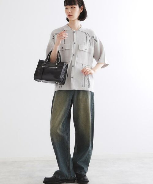 tk.TAKEO KIKUCHI / ティーケー タケオキクチ ショルダーバッグ | 【FANCYシリーズ】スタッズスクエアボストンバッグ | 詳細4