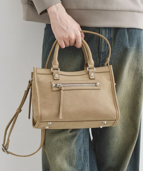 tk.TAKEO KIKUCHI / ティーケー タケオキクチ ショルダーバッグ | 【FANCYシリーズ】スタッズスクエアボストンバッグ | 詳細9