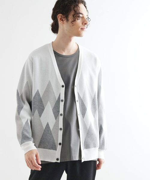 tk.TAKEO KIKUCHI / ティーケー タケオキクチ カーディガン・ボレロ | アーガイルカーディガン | 詳細1