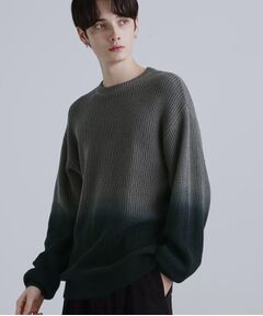 tk.TAKEO KIKUCHI / ティーケー タケオキクチ ニット・セーター | コットン畔編みグラデーションニット