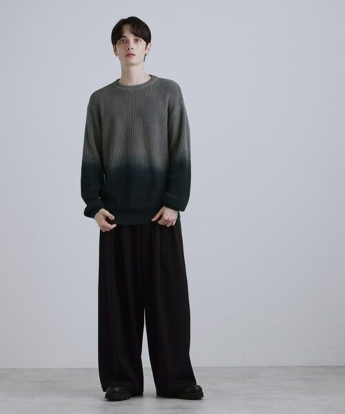 tk.TAKEO KIKUCHI / ティーケー タケオキクチ ニット・セーター | コットン畔編みグラデーションニット | 詳細10