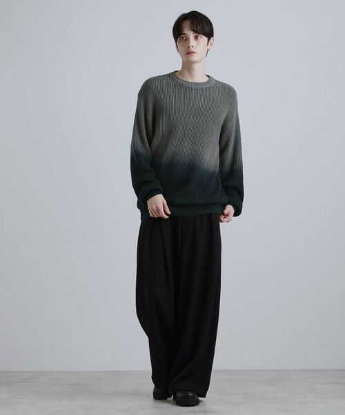 tk.TAKEO KIKUCHI / ティーケー タケオキクチ ニット・セーター | コットン畔編みグラデーションニット | 詳細11