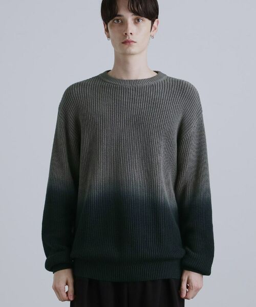 tk.TAKEO KIKUCHI / ティーケー タケオキクチ ニット・セーター | コットン畔編みグラデーションニット | 詳細13
