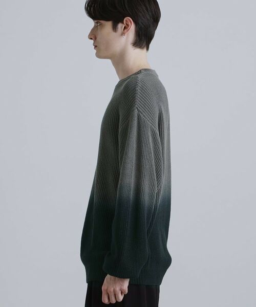tk.TAKEO KIKUCHI / ティーケー タケオキクチ ニット・セーター | コットン畔編みグラデーションニット | 詳細14