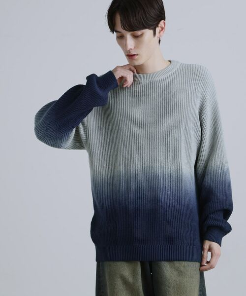 tk.TAKEO KIKUCHI / ティーケー タケオキクチ ニット・セーター | コットン畔編みグラデーションニット | 詳細5