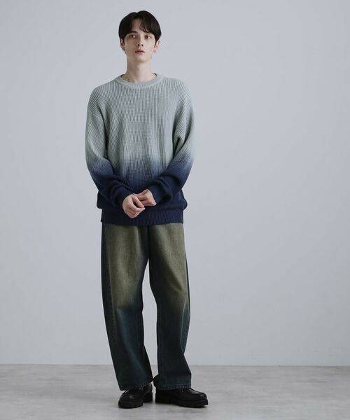 tk.TAKEO KIKUCHI / ティーケー タケオキクチ ニット・セーター | コットン畔編みグラデーションニット | 詳細6
