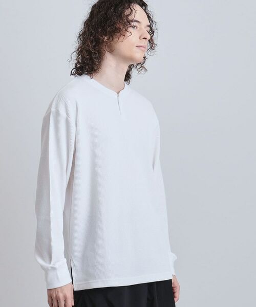 tk.TAKEO KIKUCHI / ティーケー タケオキクチ カットソー | ワッフルヘンリーカットソー(ホワイト(001))