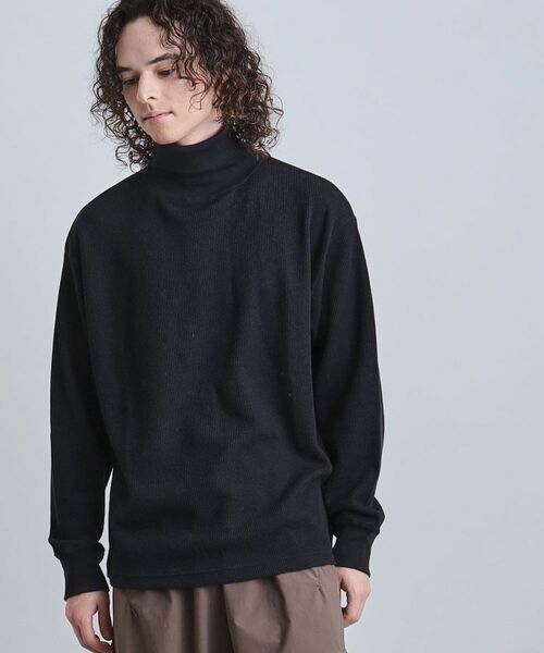 tk.TAKEO KIKUCHI / ティーケー タケオキクチ カットソー | ワッフルタートルカットソー(ブラック(019))