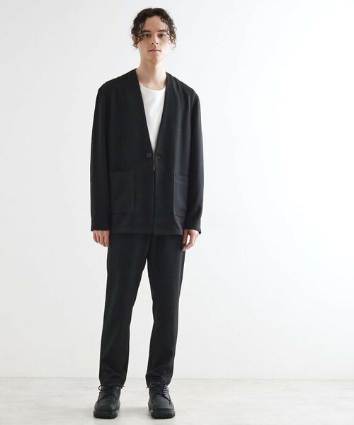 tk.TAKEO KIKUCHI / ティーケー タケオキクチ ノーカラージャケット | 【セットアップ対応】ポリツイルノーカラージャケット | 詳細6