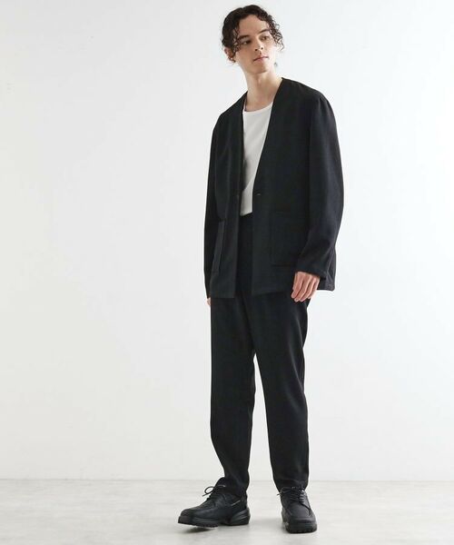 tk.TAKEO KIKUCHI / ティーケー タケオキクチ ノーカラージャケット | 【セットアップ対応】ポリツイルノーカラージャケット | 詳細7