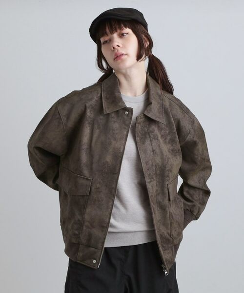 tk.TAKEO KIKUCHI / ティーケー タケオキクチ レザーブルゾン・ジャケット | A－2シンセティックレザーブルゾン | 詳細19