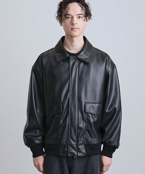 tk.TAKEO KIKUCHI / ティーケー タケオキクチ レザーブルゾン・ジャケット | A－2シンセティックレザーブルゾン | 詳細23