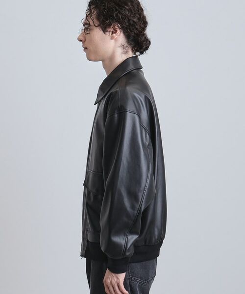 tk.TAKEO KIKUCHI / ティーケー タケオキクチ レザーブルゾン・ジャケット | A－2シンセティックレザーブルゾン | 詳細24
