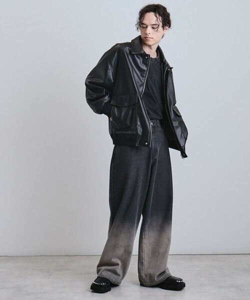 tk.TAKEO KIKUCHI / ティーケー タケオキクチ レザーブルゾン・ジャケット | A－2シンセティックレザーブルゾン | 詳細4