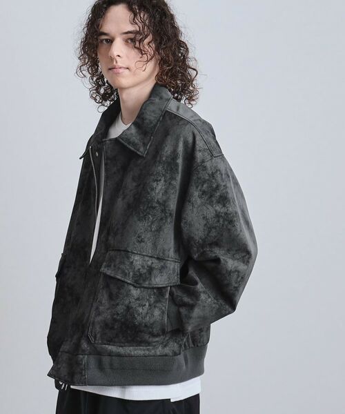 tk.TAKEO KIKUCHI / ティーケー タケオキクチ レザーブルゾン・ジャケット | A－2シンセティックレザーブルゾン | 詳細9