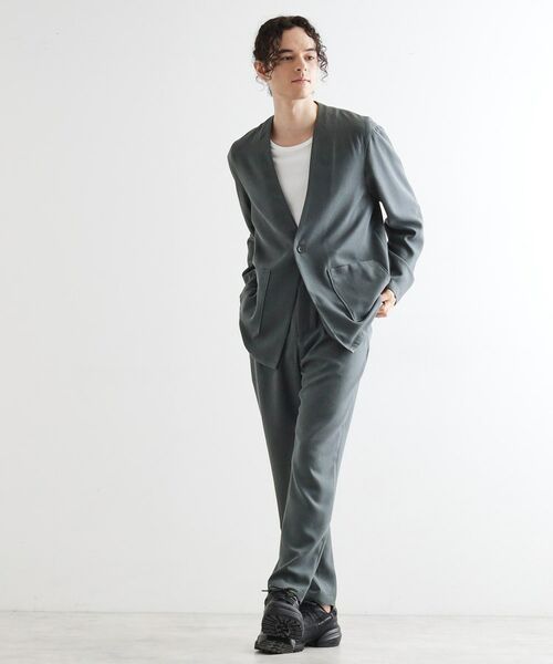 tk.TAKEO KIKUCHI / ティーケー タケオキクチ パンツ | 【セットアアップ対応】ポリツイルテーパードパンツ | 詳細10