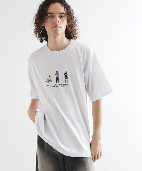 tk.TAKEO KIKUCHI / ティーケー タケオキクチ Tシャツ | ピープル刺繍Tシャツ | 詳細1