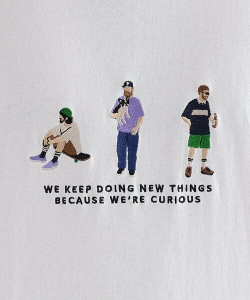 tk.TAKEO KIKUCHI / ティーケー タケオキクチ Tシャツ | ピープル刺繍Tシャツ | 詳細4